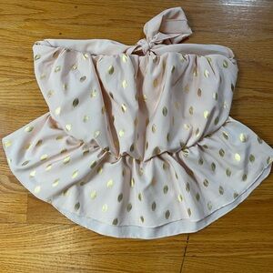 SHEIN Blush Top with Gold Accents